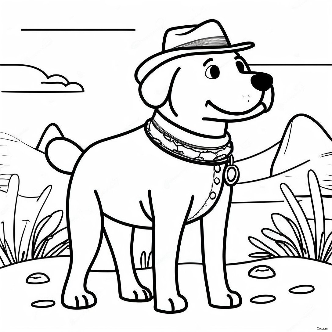 Adventurous Sheriff Labrador In The Wild Coloring Page 14800 12235
