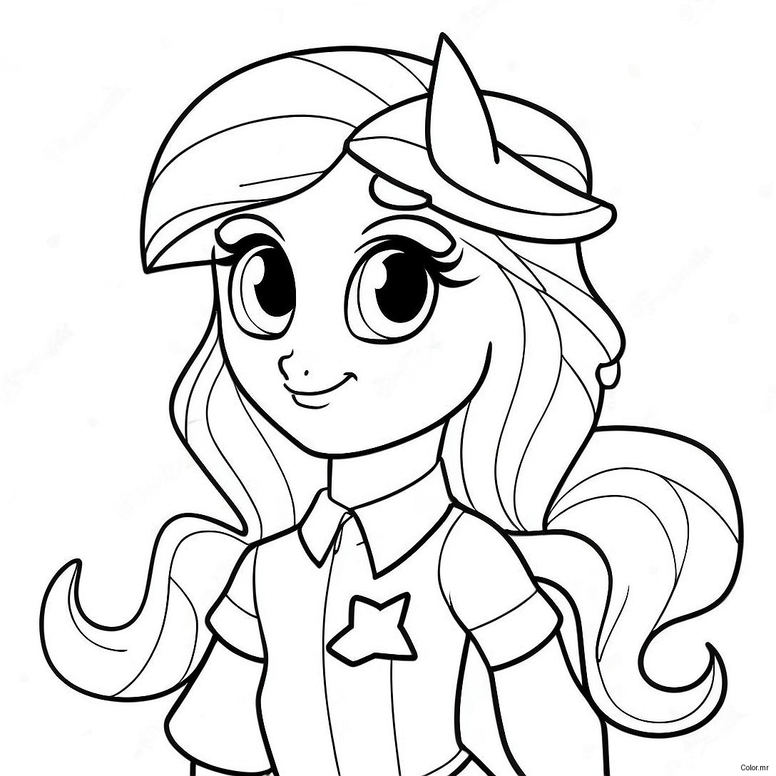 Adventurous Sunset Shimmer Equestria Girl Coloring Page 35464 29508