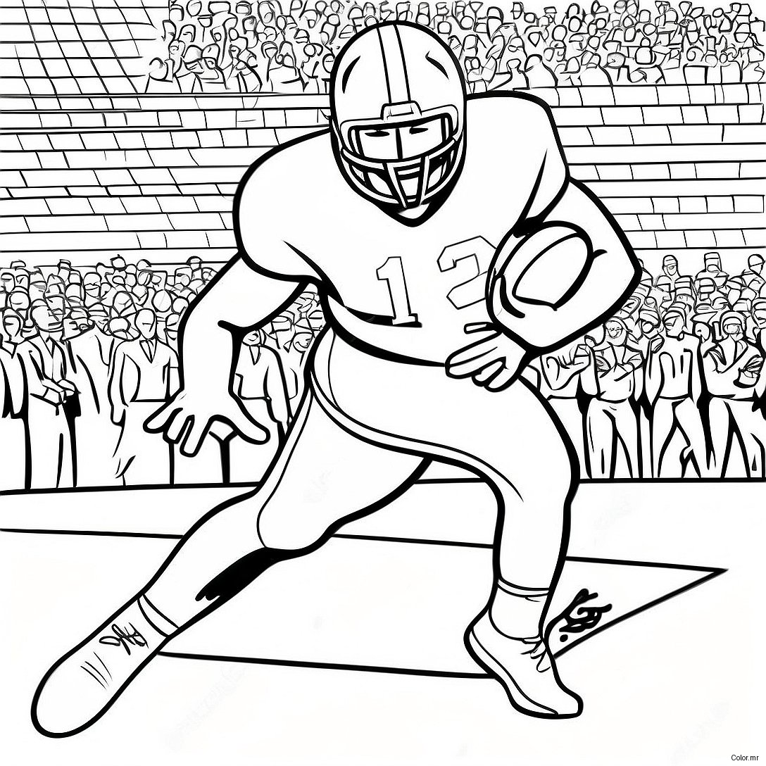 Alabama Football Player In Action Coloring Page 47484 39498