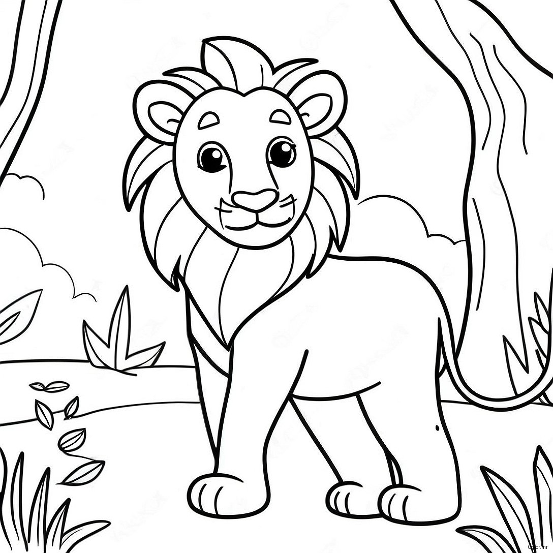 Alex The Lion In Jungle Adventure Coloring Page 65531 54139
