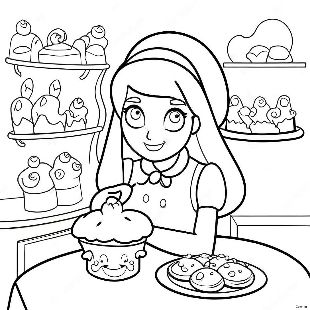 Alice In Wonderland Bakery Coloring Page 36945 30771