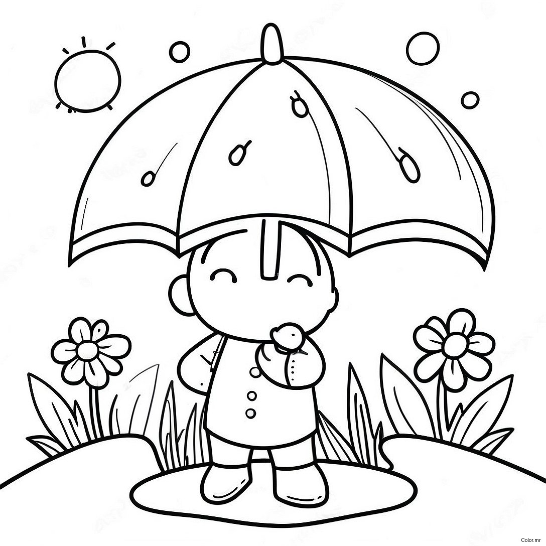 April Showers Bring May Flowers Coloring Page 13367 11094