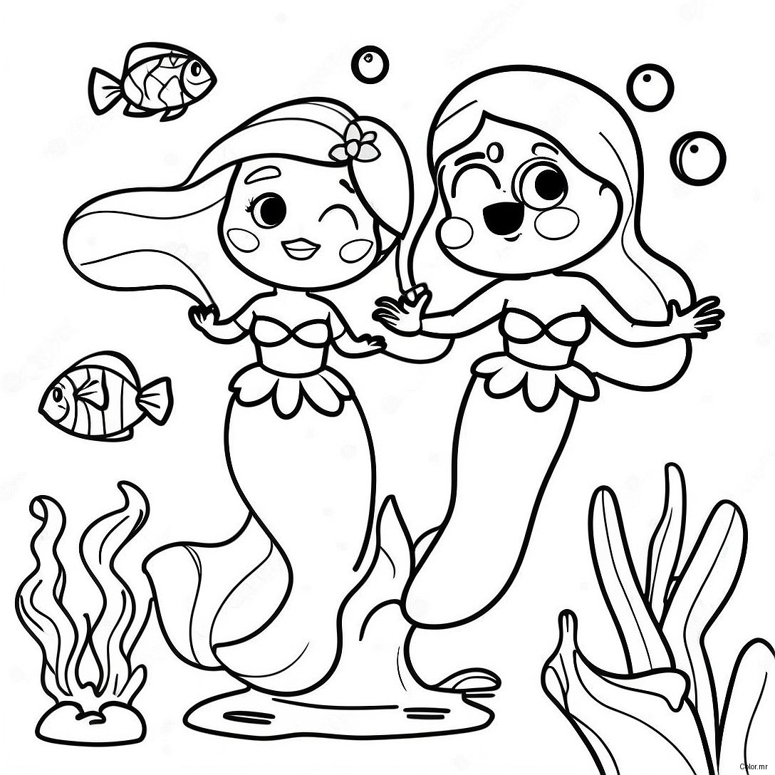Ariel And Friends Underwater Adventure Coloring Page 24906 22817