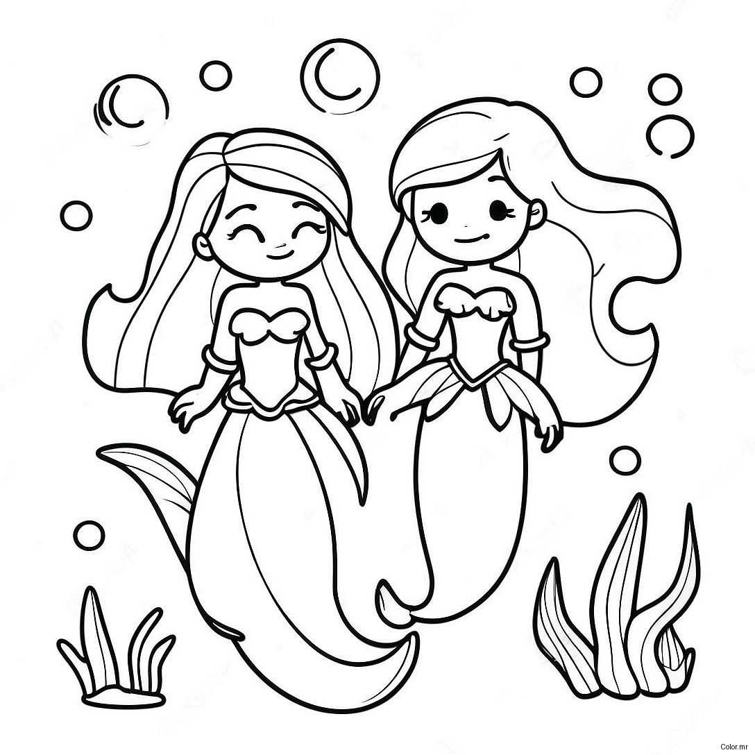 Ariel And Friends Underwater Adventure Coloring Page 24906 22818