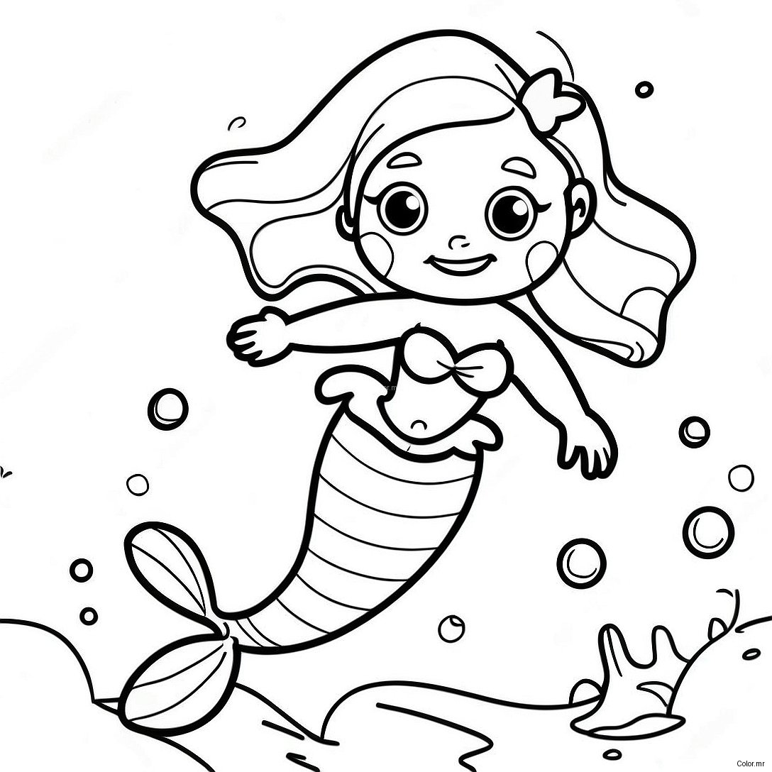 Ariel With Legs Swimming In The Ocean Coloring Page 55551 46206