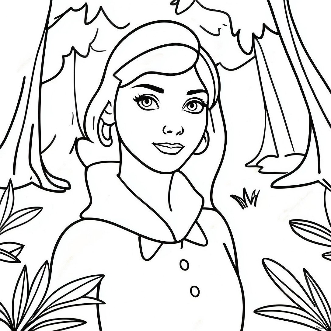 Audrey Descendants In Magical Forest Coloring Page 43883 36505
