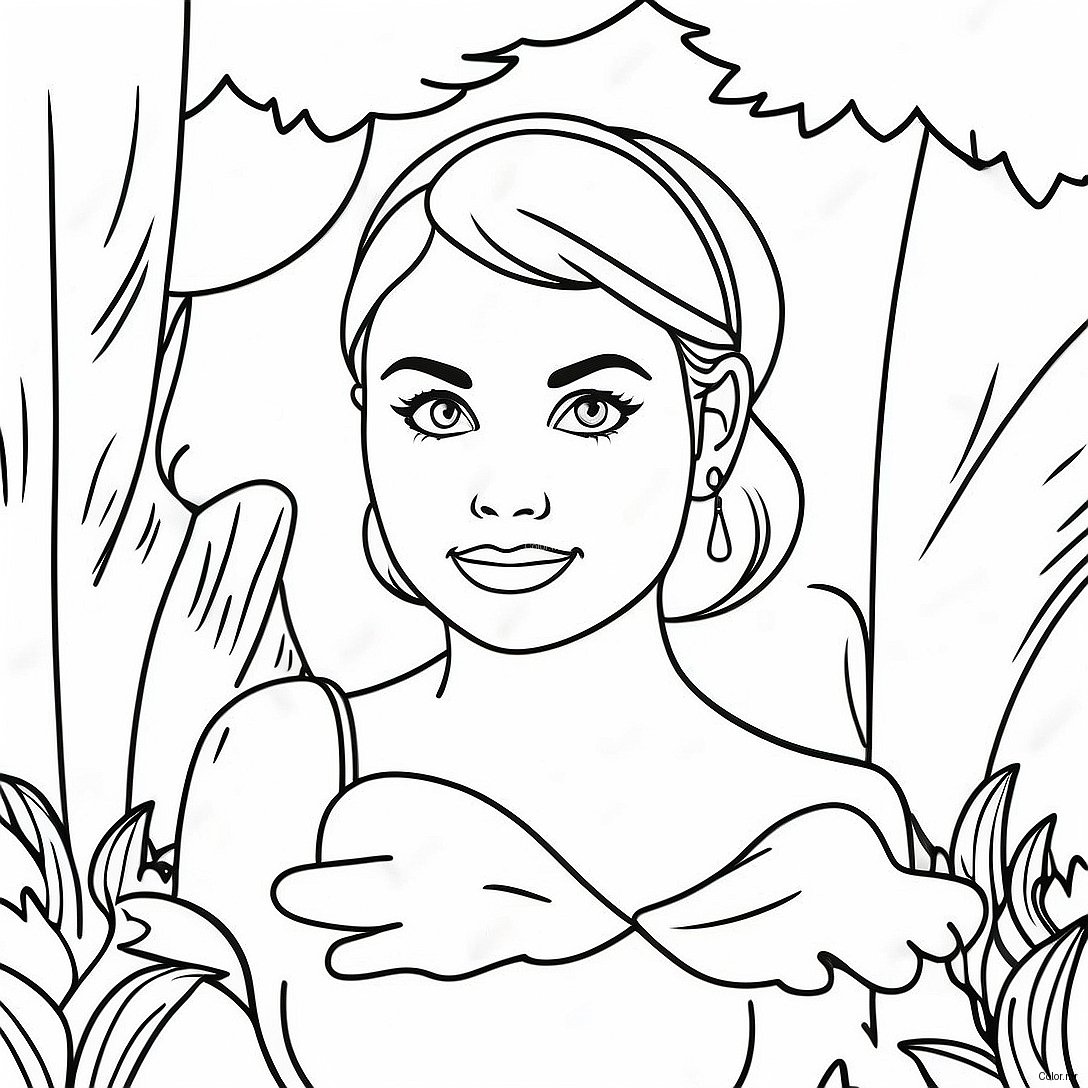 Audrey Descendants In Magical Forest Coloring Page 43883 36506