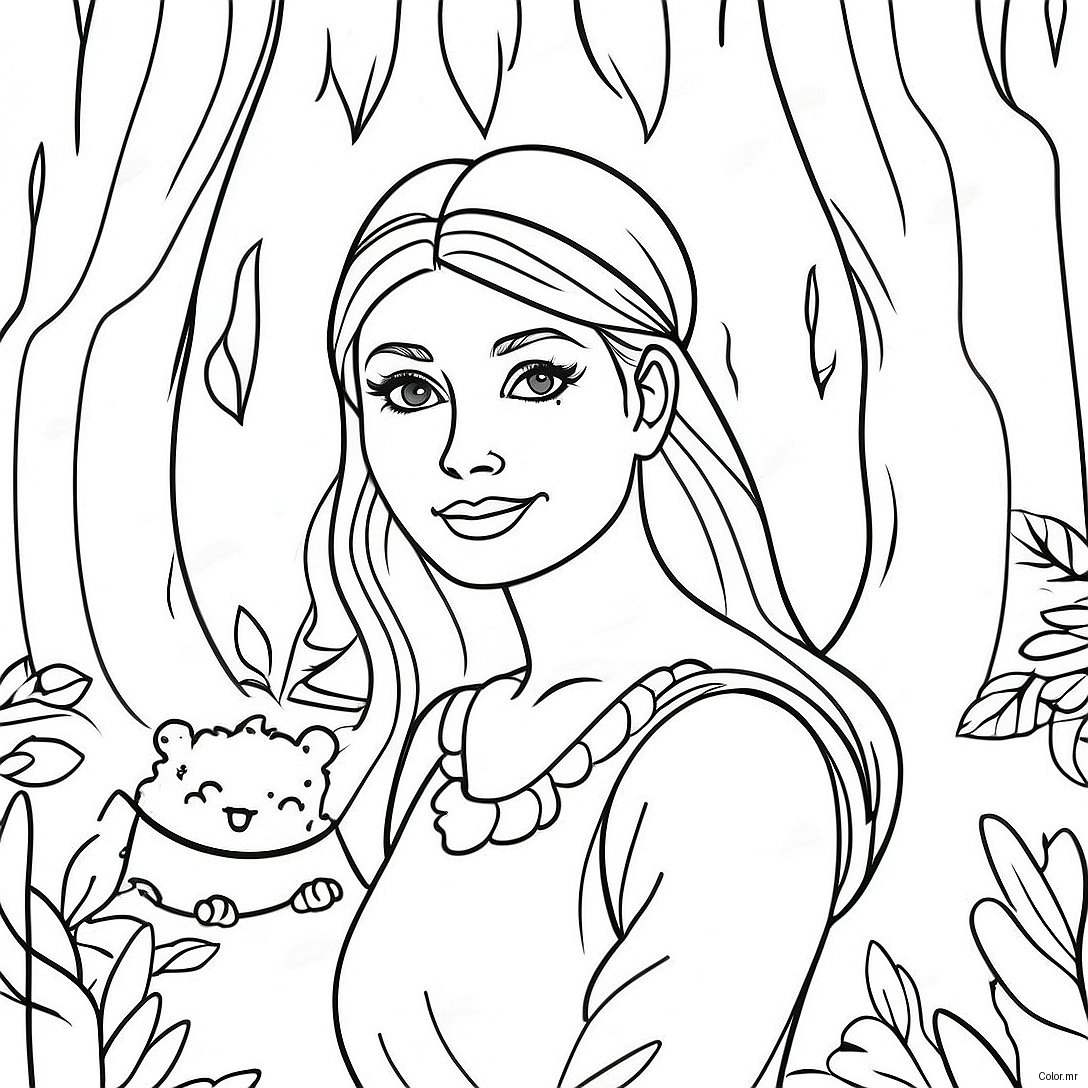 Audrey Descendants In Magical Forest Coloring Page 43883 36507