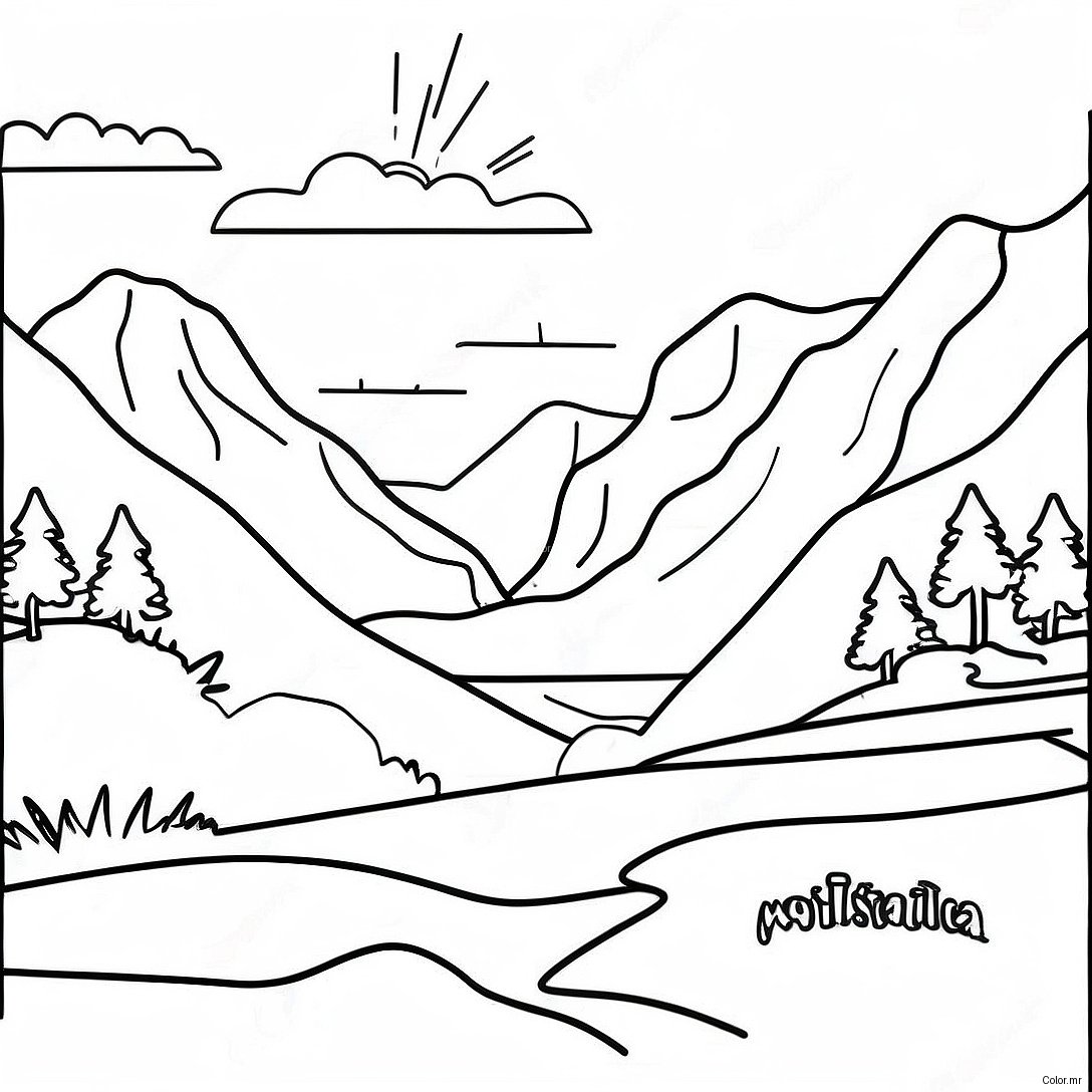 Beautiful West Virginia Mountains Coloring Page 61157 50712
