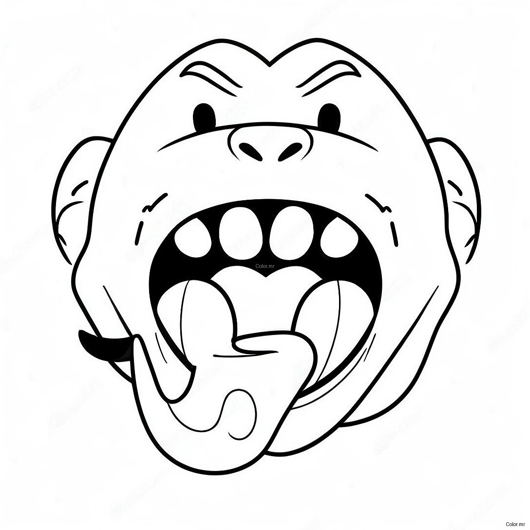 Big Mouth Cartoon Character Coloring Page 18715 15662