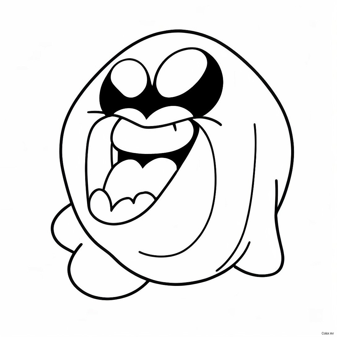 Big Mouth Cartoon Character Coloring Page 18715 15664