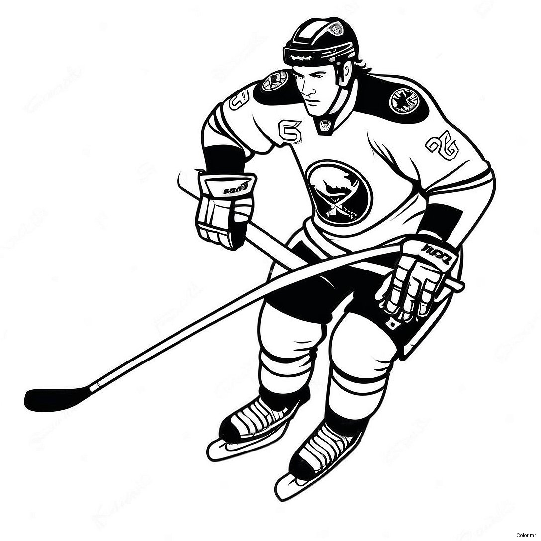 Buffalo Sabres Player Skating Coloring Page 52667 43806