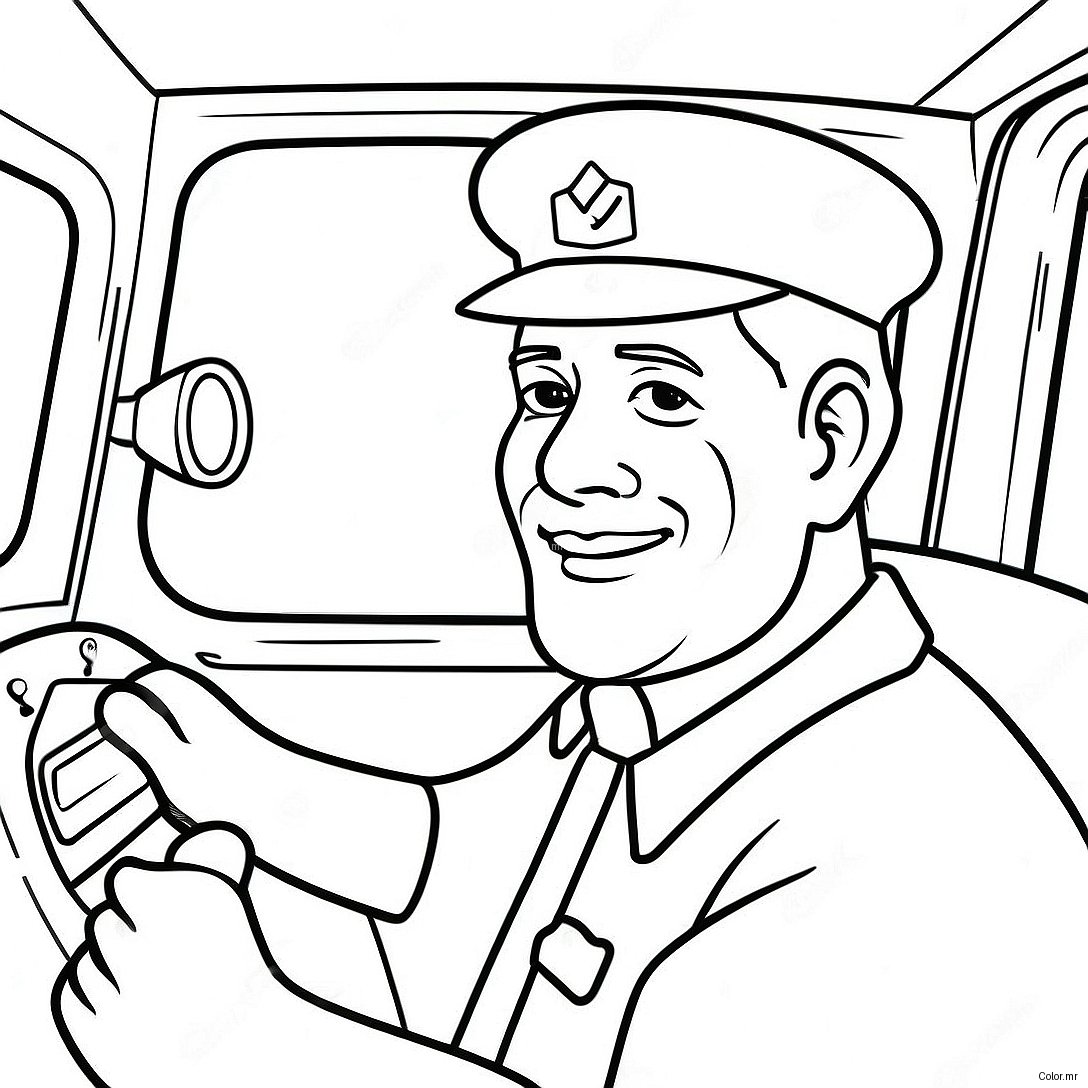 Bus Driver Thank You Card Coloring Page 17805 14925