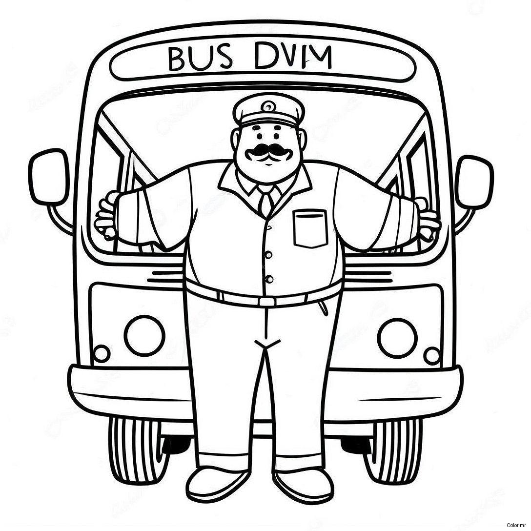 Bus Driver Thank You Card Coloring Page 17805 14928