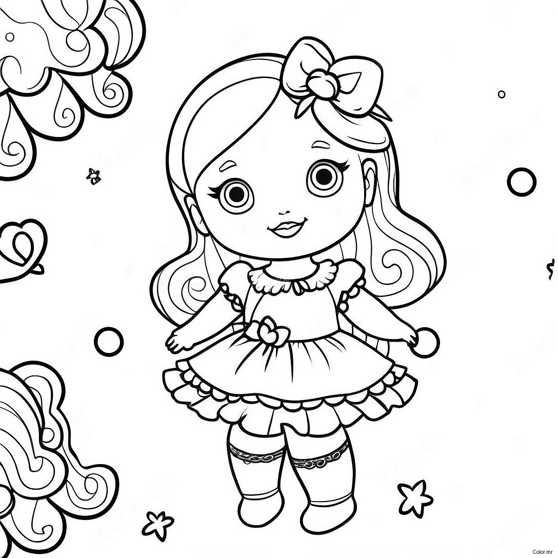 Candylicious Doll In A Sweet Outfit Coloring Page 25687 23623