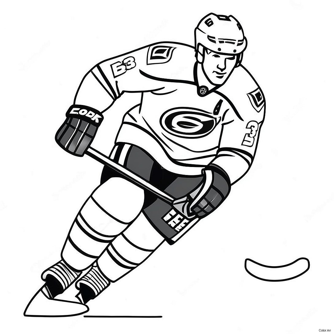 Carolina Hurricanes Player Skating Coloring Page 56542 46998