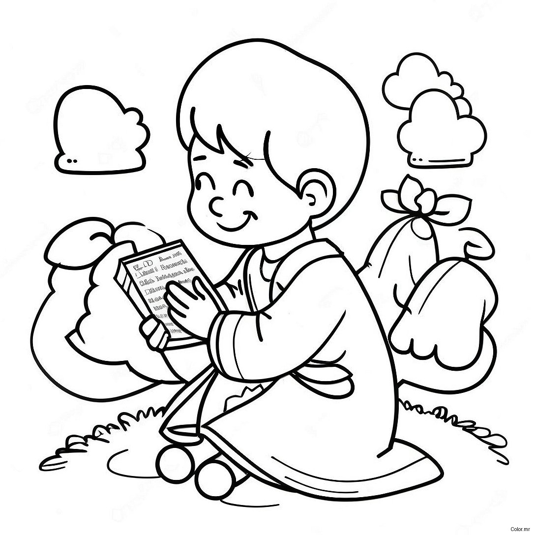 Children S Lord S Prayer Illustrated Coloring Page 52677 43813