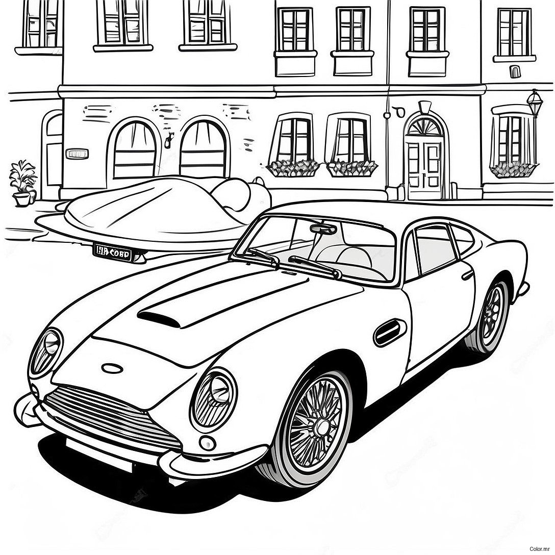 Classic Aston Martin Sports Car Coloring Page 52737 43862