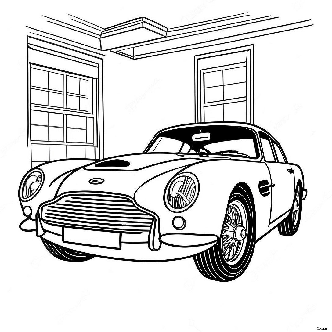 Classic Aston Martin Sports Car Coloring Page 52737 43863