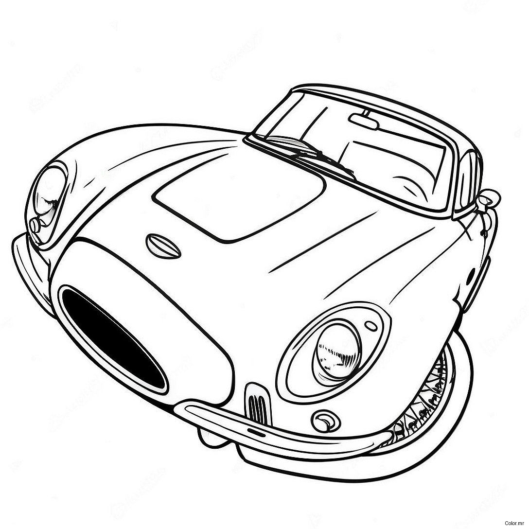 Classic Aston Martin Sports Car Coloring Page 52737 43864