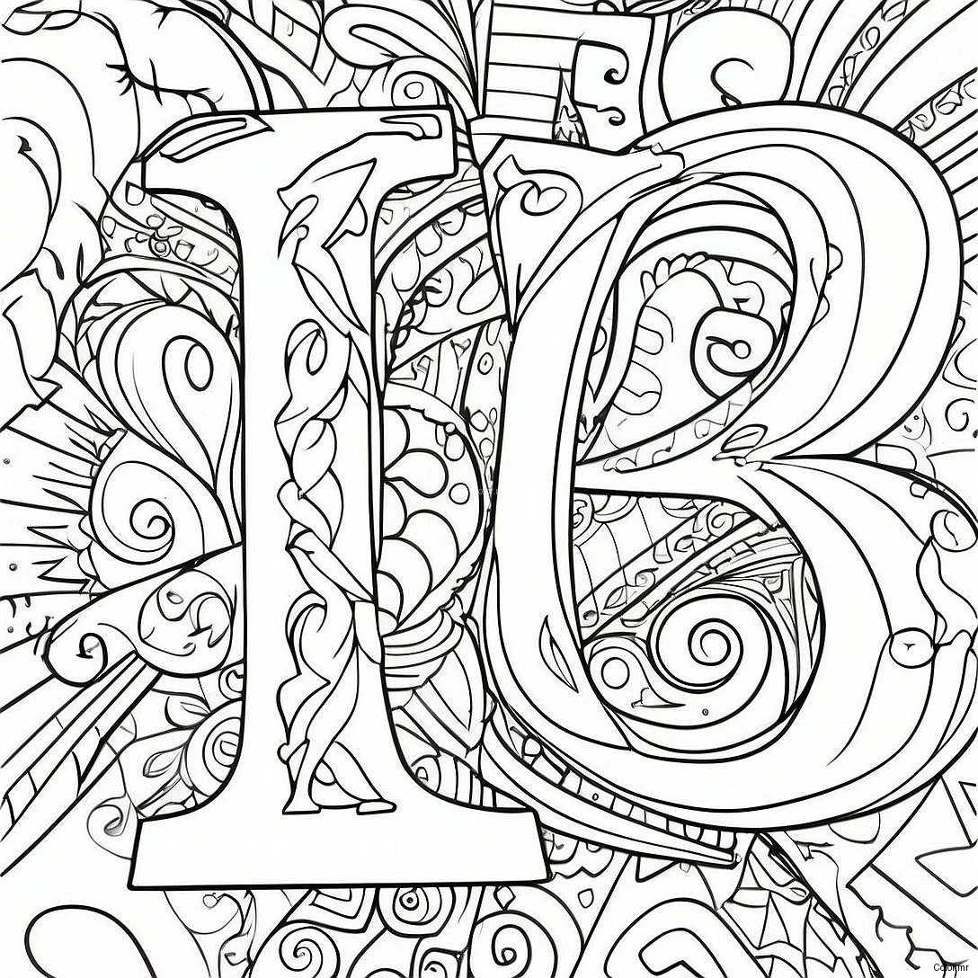Colorful Aleph Bet Letters Coloring Page 43323 36064