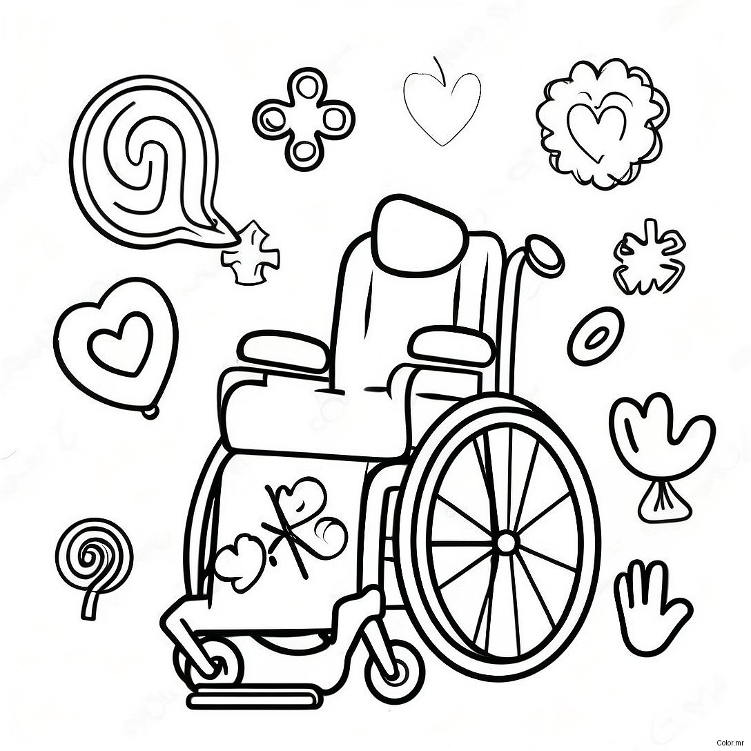 Colorful Disability Awareness Symbols Coloring Page 23864 22002