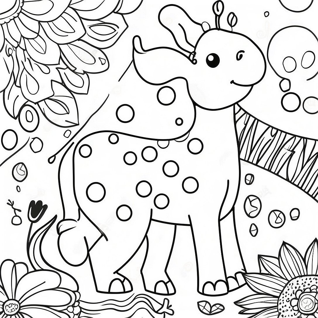 Colorful Dot Markers Animals Coloring Page 29869 26896