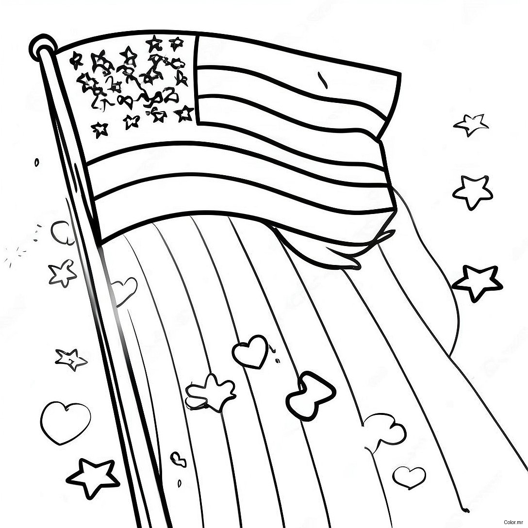 Colorful Flag Day Celebration Coloring Page 8947 7313
