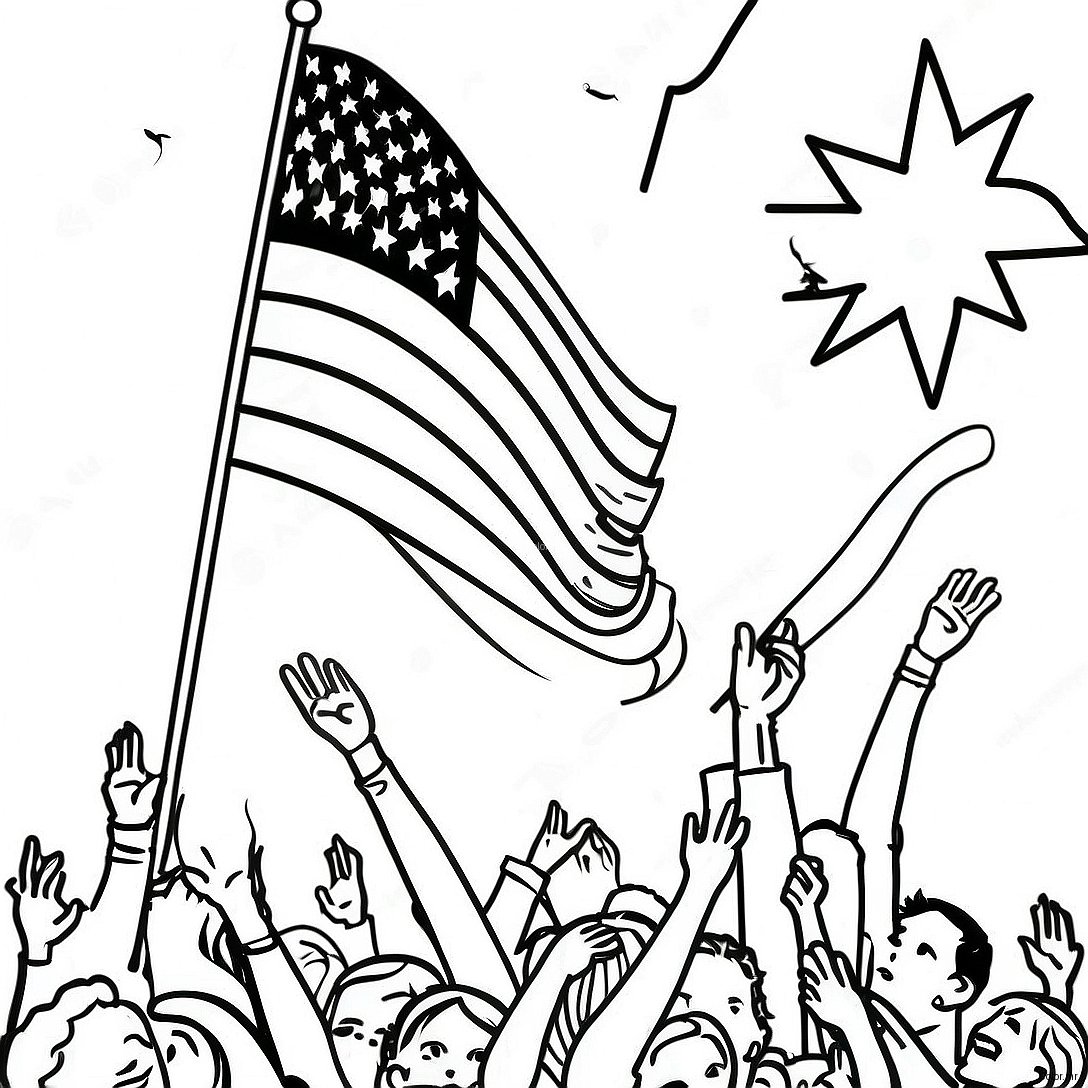 Colorful Flag Day Celebration Coloring Page 8947 7314