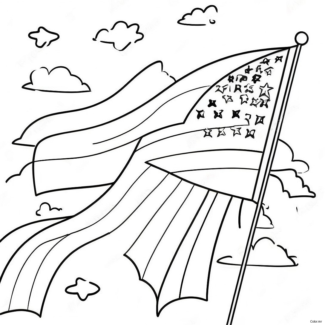 Colorful Flag Day Celebration Coloring Page 8947 7315