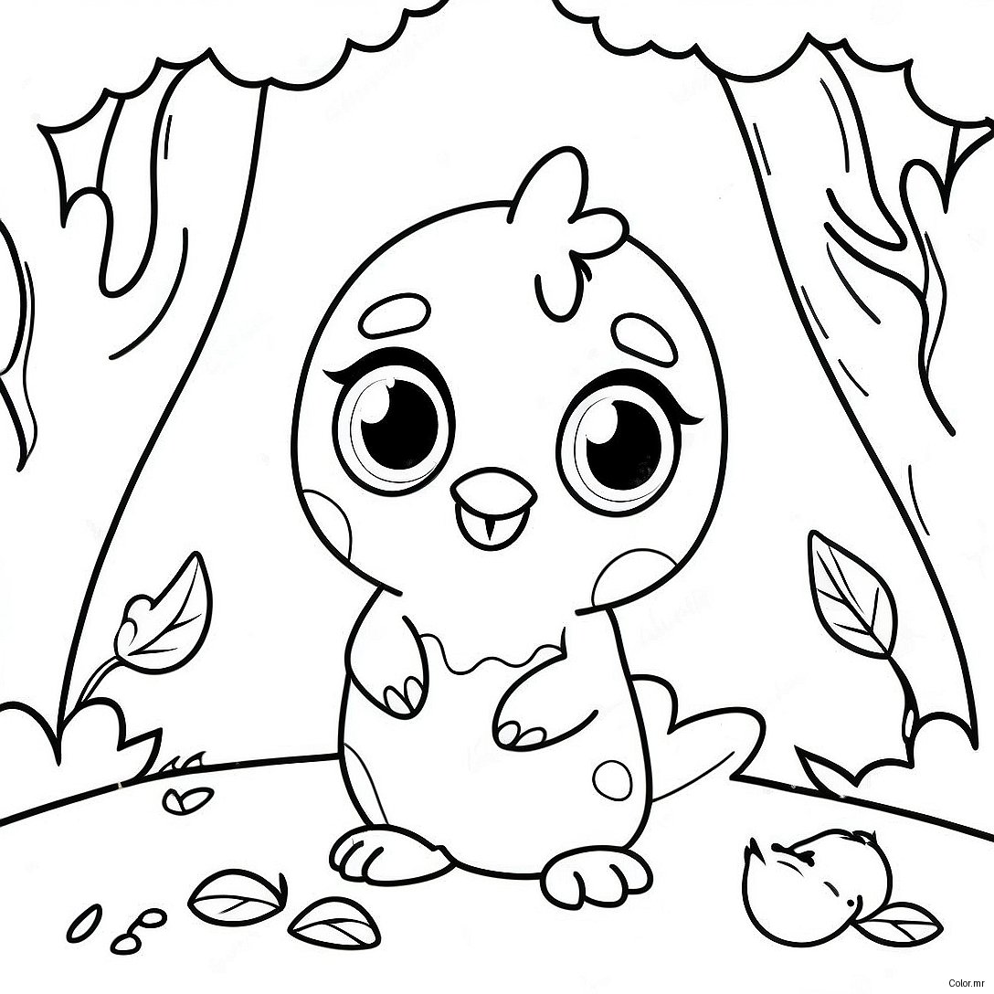 Colorful Hatchimals In A Magical Forest Coloring Page 31429 28139