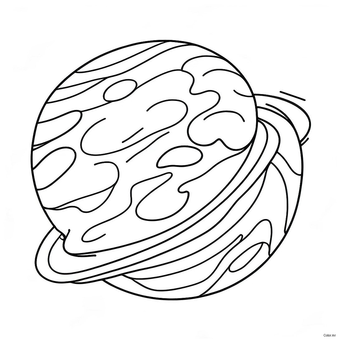 Colorful Jupiter With Swirling Clouds Coloring Page 36074 30095