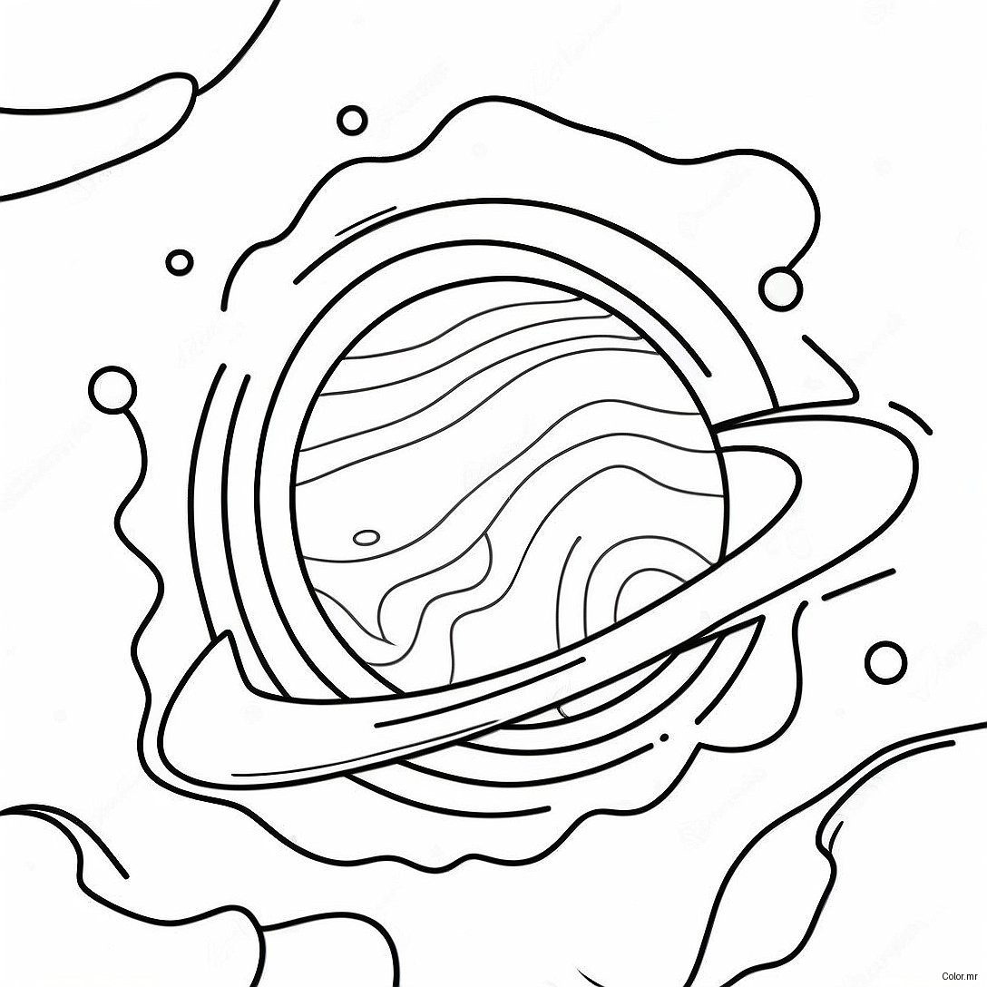 Colorful Jupiter With Swirling Clouds Coloring Page 36074 30096