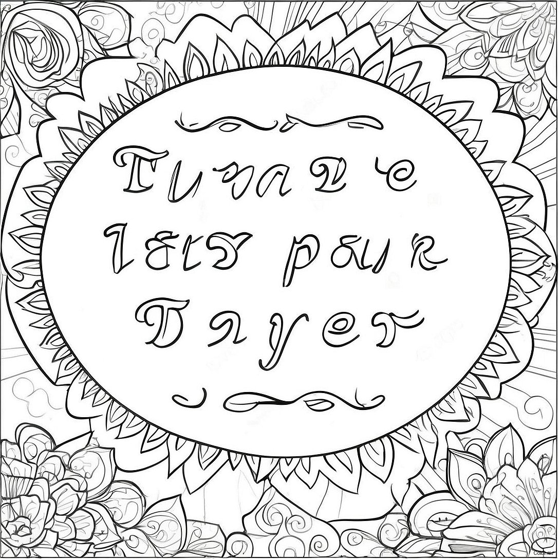 Colorful Lord S Prayer Illustration Coloring Page 31659 9110