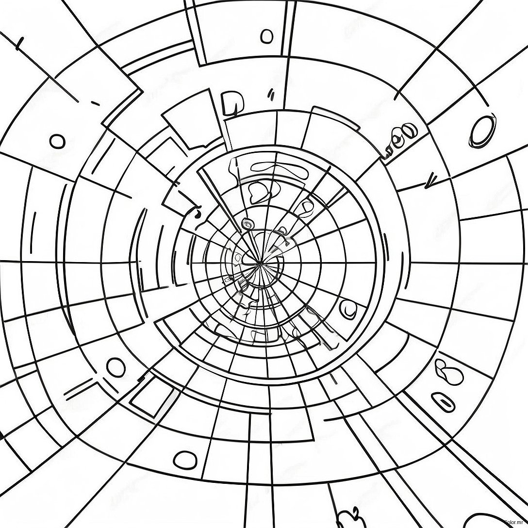 Colorful Mystery Grid Adventure Coloring Page 15210 12746