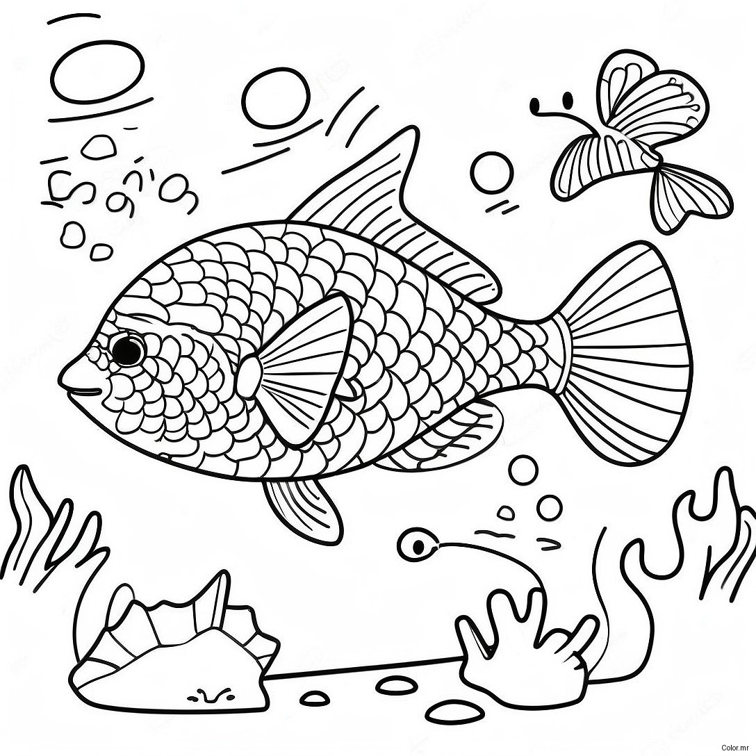 Colorful Seawing Underwater Scene Coloring Page 21743 20151