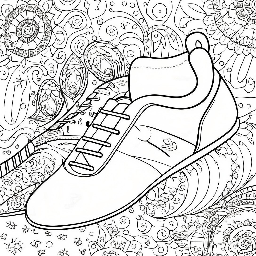 Colorful Soccer Shoe With Patterns Coloring Page 37116 30911