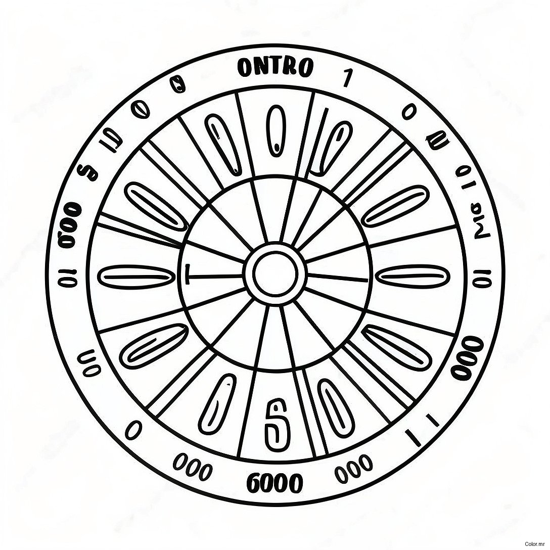 Colorful Wheel Of Fortune Game Board Coloring Page 70254 58086