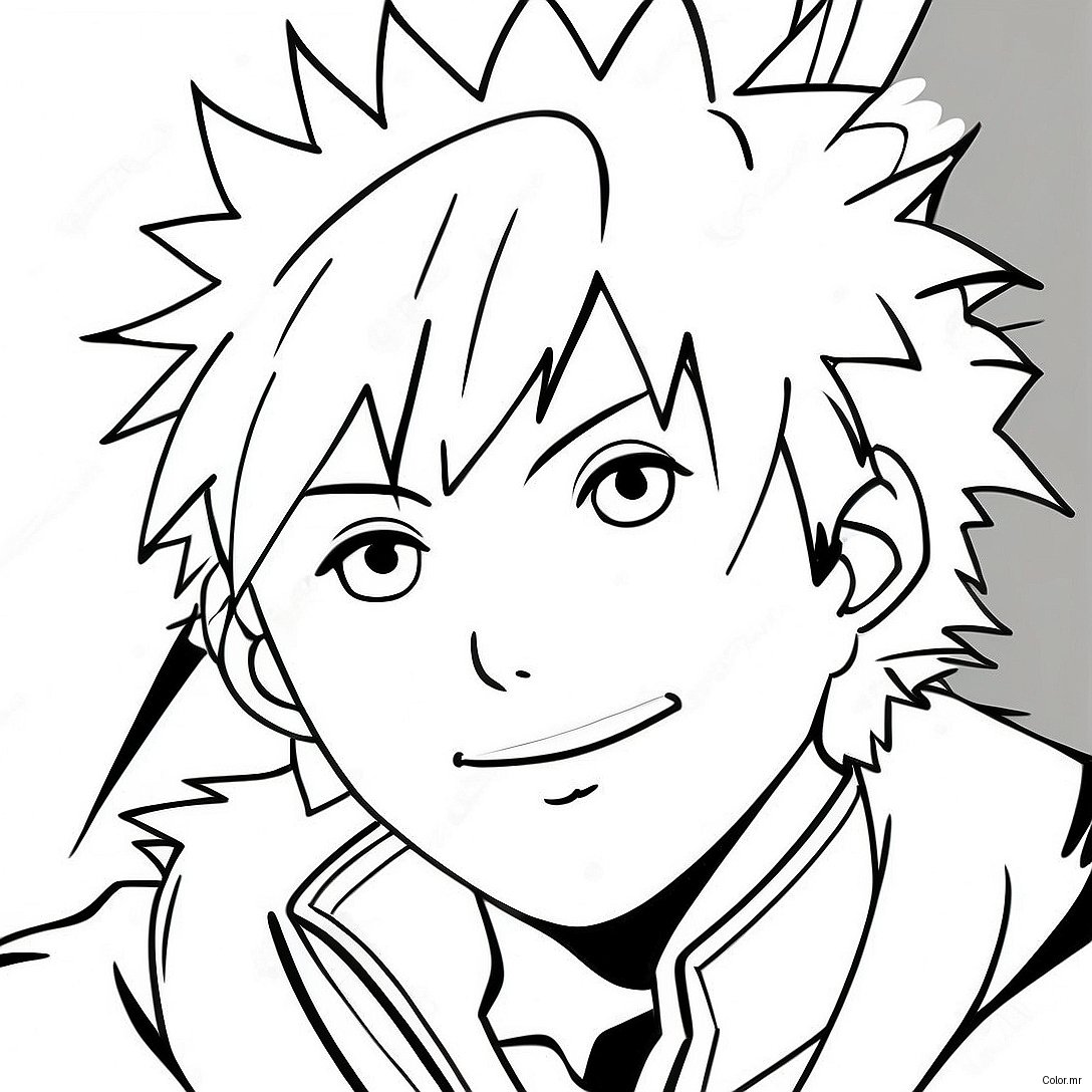 Cool Anime Boy With Spiky Hair Coloring Page 21843 20230
