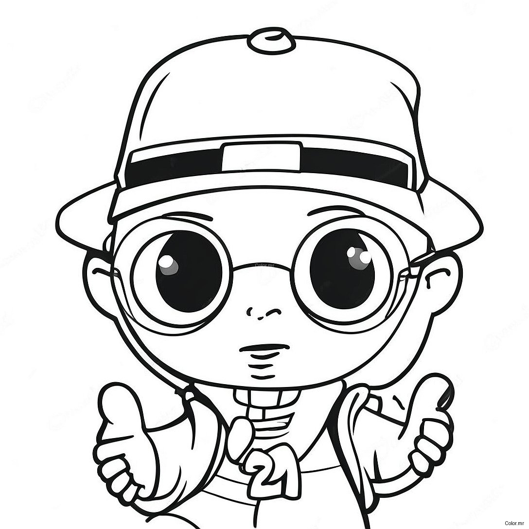 Cool Gangsta Stewie With Sunglasses Coloring Page 74606 61552