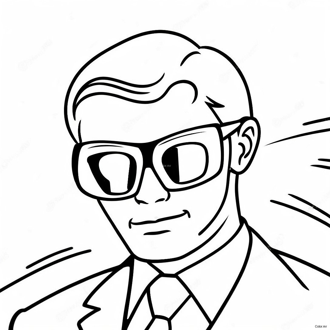 Cool Spy With Sunglasses Coloring Page 56682 47116