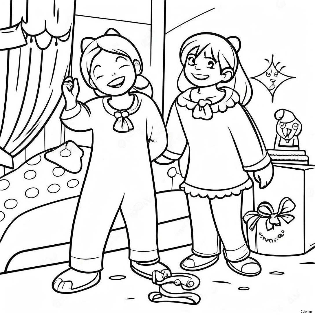 Cozy Pajama Day Celebration Coloring Page 30619 27491