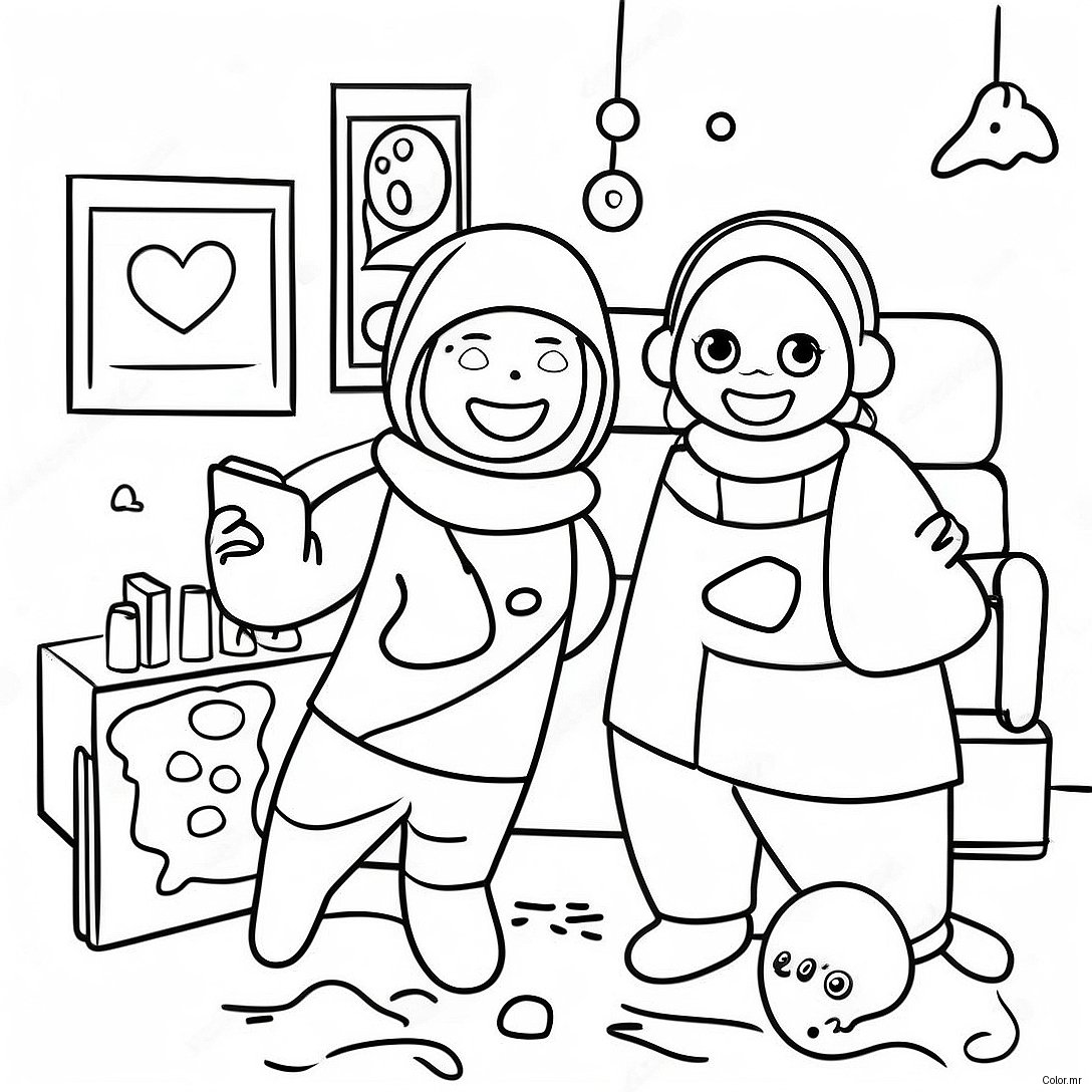 Cozy Pajama Day Celebration Coloring Page 30619 27492