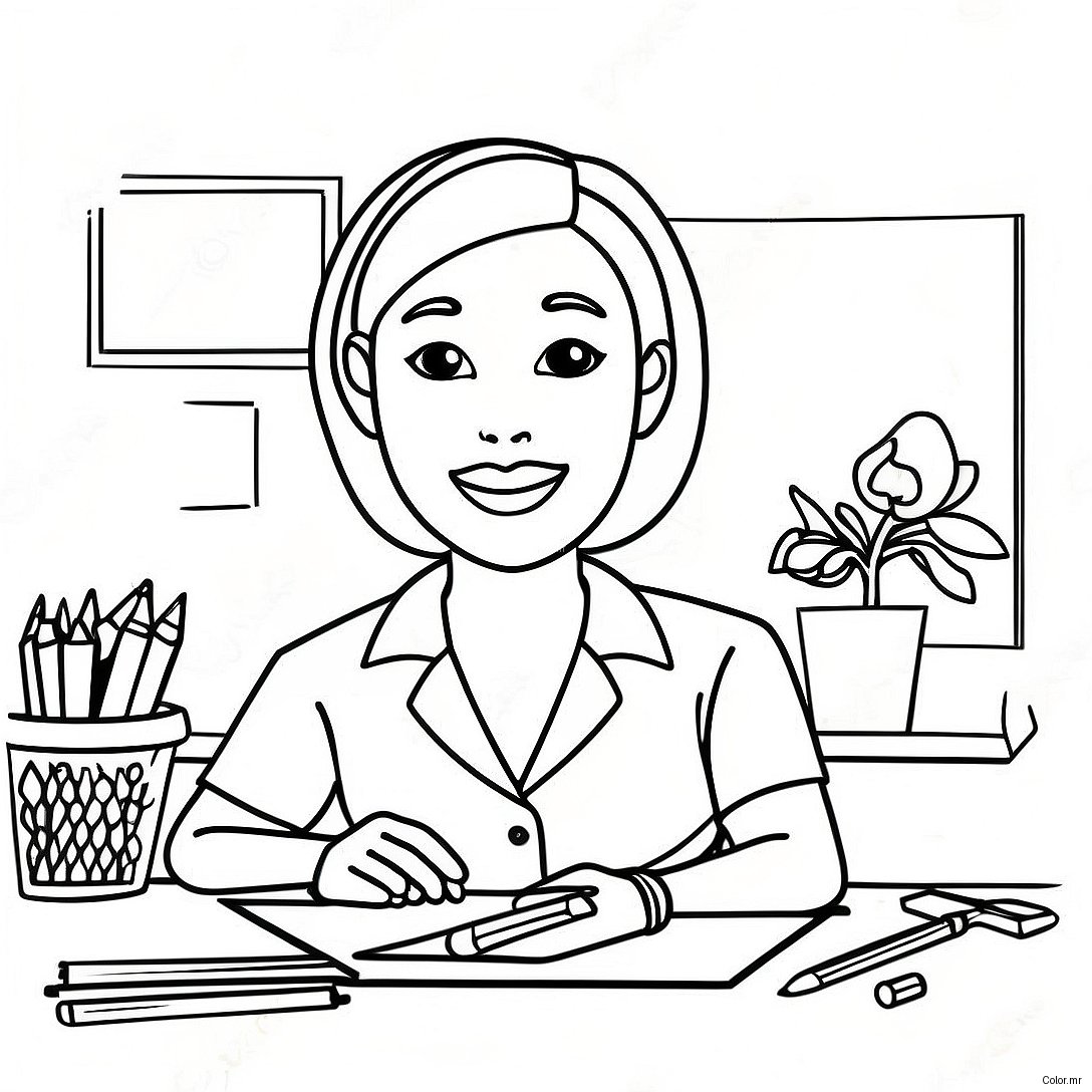 Creative Administrative Professionals Day Coloring Page 47795 39740