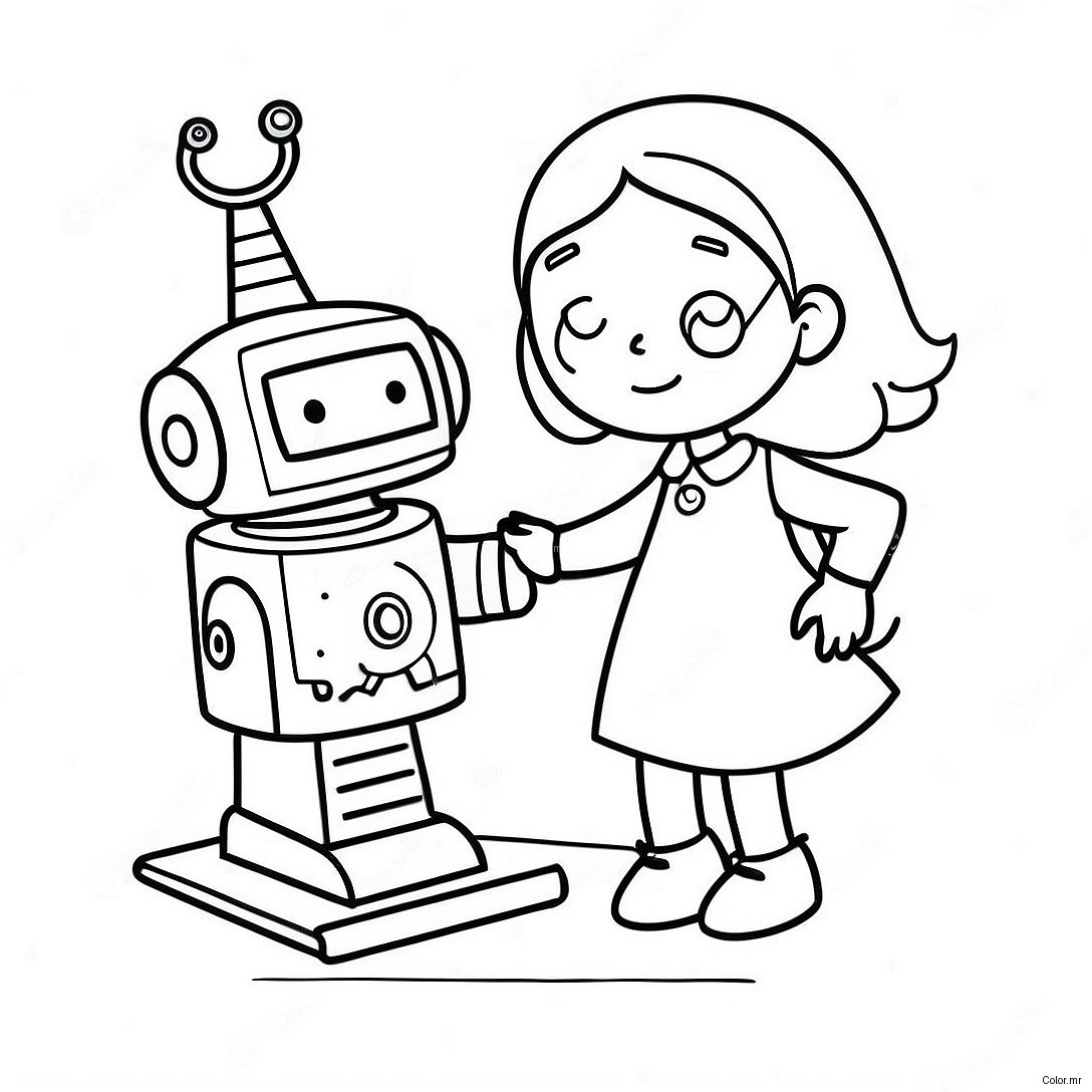 Creative Rosie Revere Building A Robot Coloring Page 71634 59200