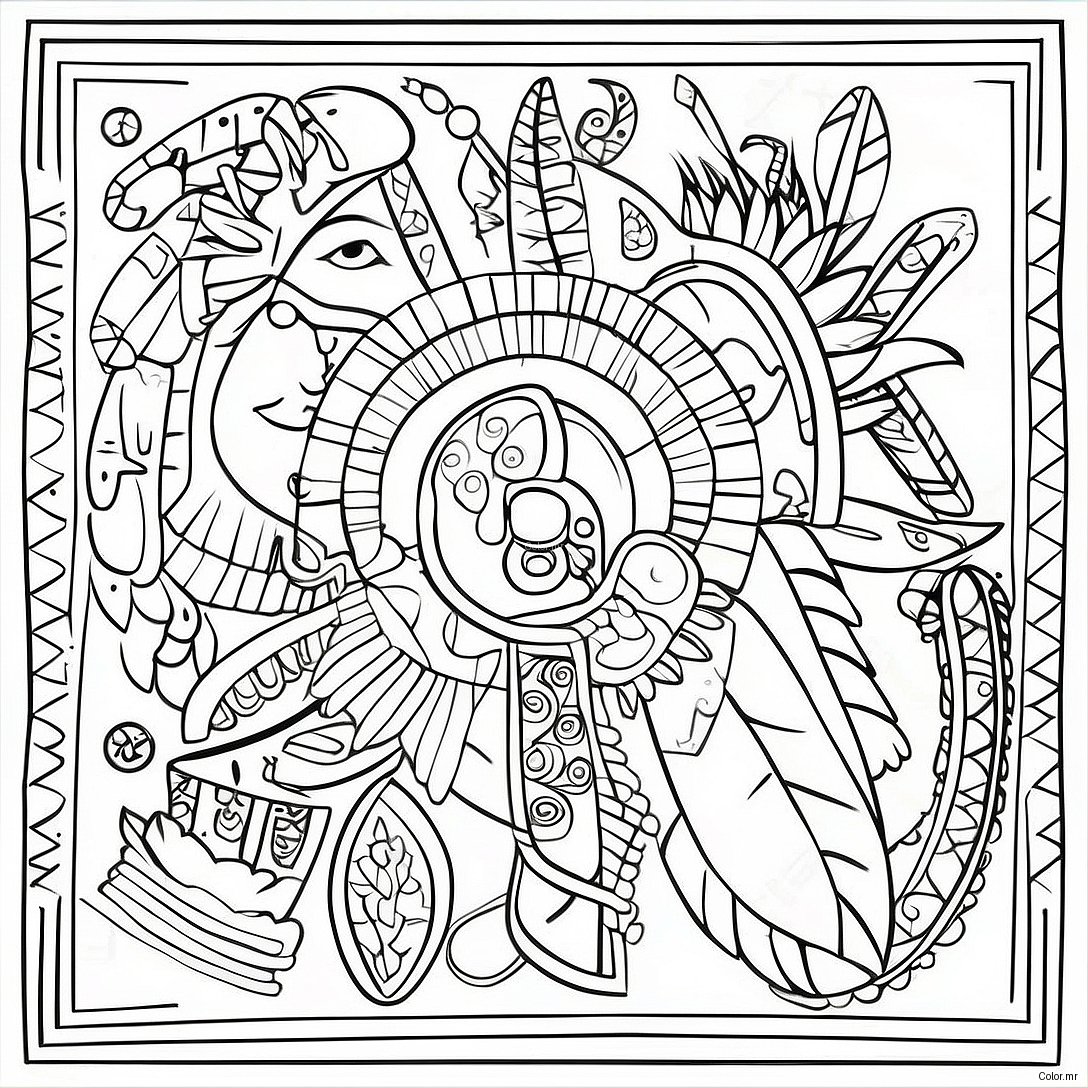 Cultural Symbols Of Indigenous Peoples Coloring Page 21713 20126