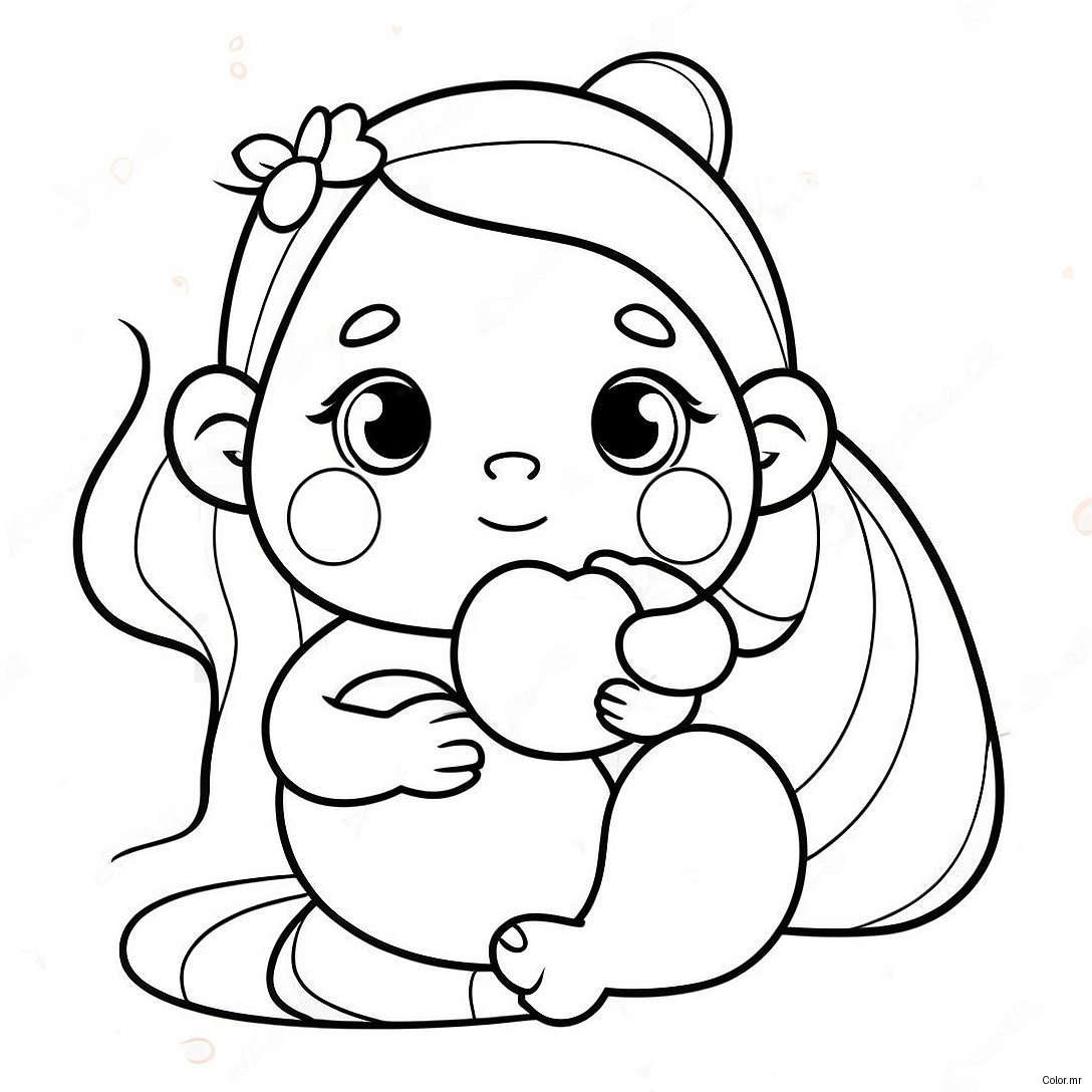 Cute Breastfeeding Cartoon Characters Coloring Page 63420 52480