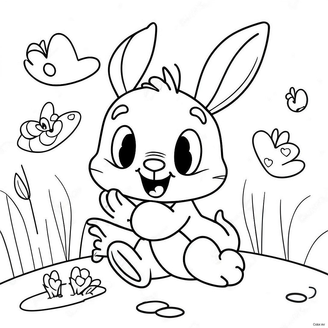 Cute Bugs Bunny And Lola Love Scene Coloring Page 56082 46633