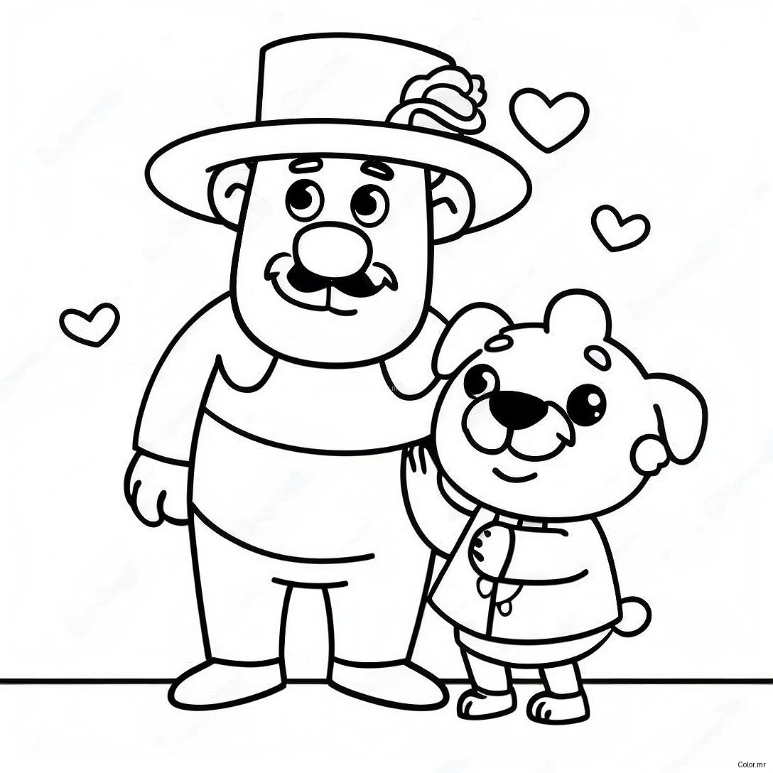 Cute Father S Day Coloring Page For Kids 18386 15403