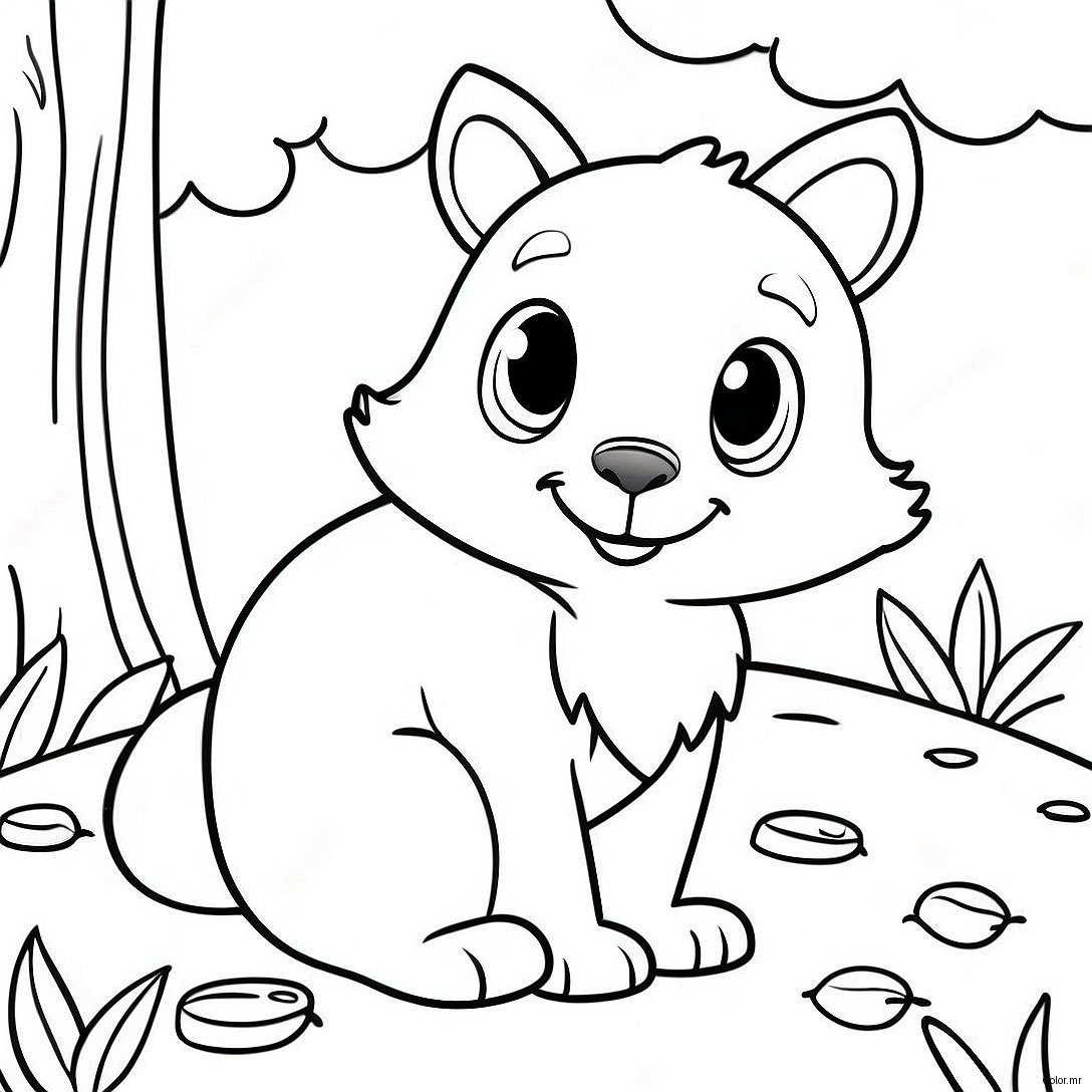 Cute Forest Animals Environmental Coloring Page 23844 21987
